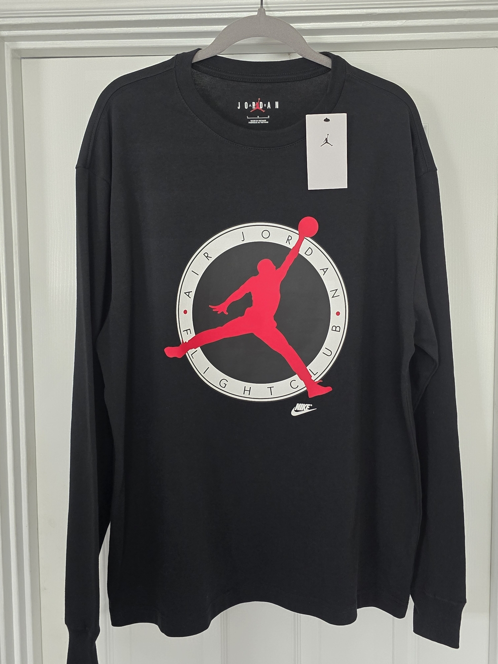 Nike Mens Jordan Black Long Sleeve Shirt Jumpman Logo Brand New wTags Size Large